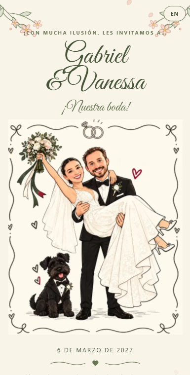 Captura de Invitación de Boda · Gabriel & Vanessa